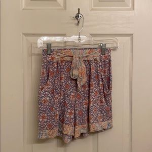 high rise ruffle sleepwear shorts